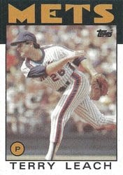 1986 Topps Base Set Terry Leach #774 card