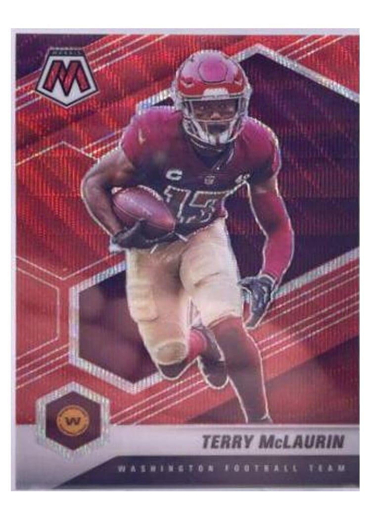 2021 Panini Mosaic Base Set Terry McLaurin Red Wave Mosaic #199 card