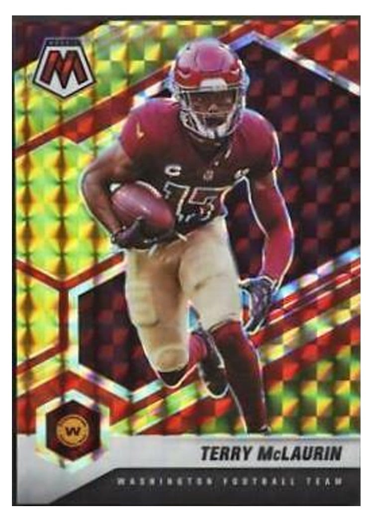 2021 Panini Mosaic Base Set Terry McLaurin Choice Fusion Red & Yellow #199 card