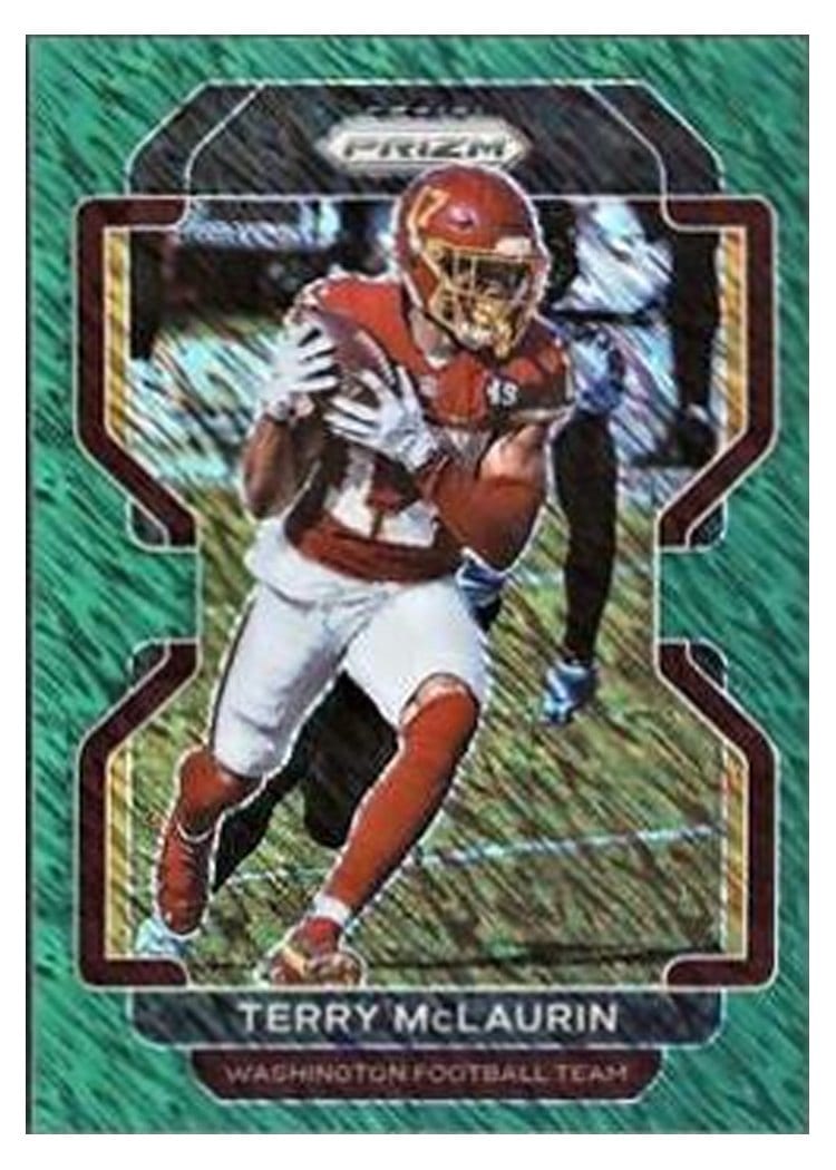 2021 Panini Prizm Base Set Terry McLaurin Green Shimmer #208 card