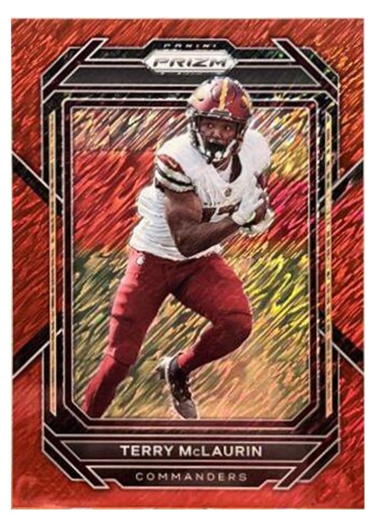 2022 Panini Prizm Base Set Terry McLaurin Red Shimmer #294 card
