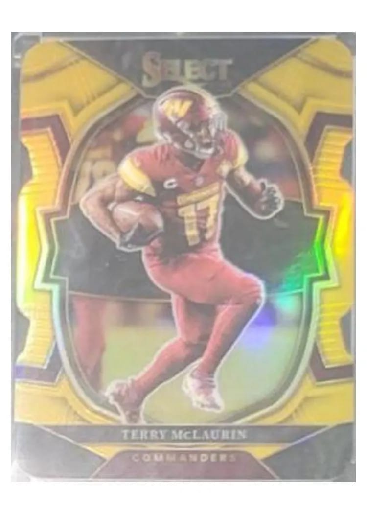 2022 Panini Select Base Set Terry McLaurin Gold Die Cut #77 card