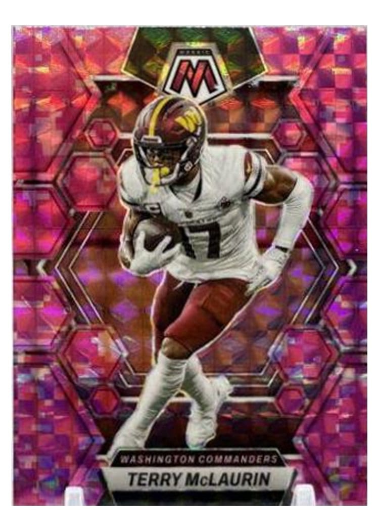 2023 Panini Mosaic Base Set Terry McLaurin Camo Pink #246 card