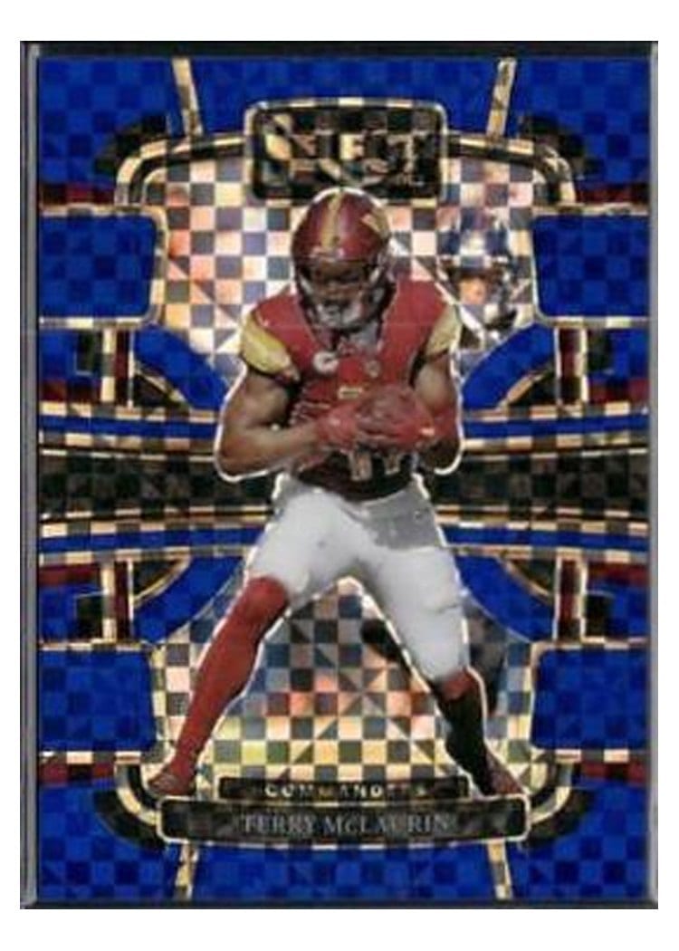 2023 Panini Select Base Set Terry McLaurin Blue Prizm #99 card
