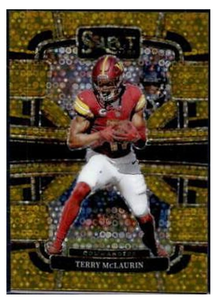 2023 Panini Select Base Set Terry McLaurin Disco Gold Prizm #99 card