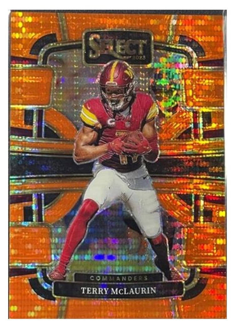 2023 Panini Select Base Set Terry McLaurin Neon Orange Pulsar Prizm #99 card
