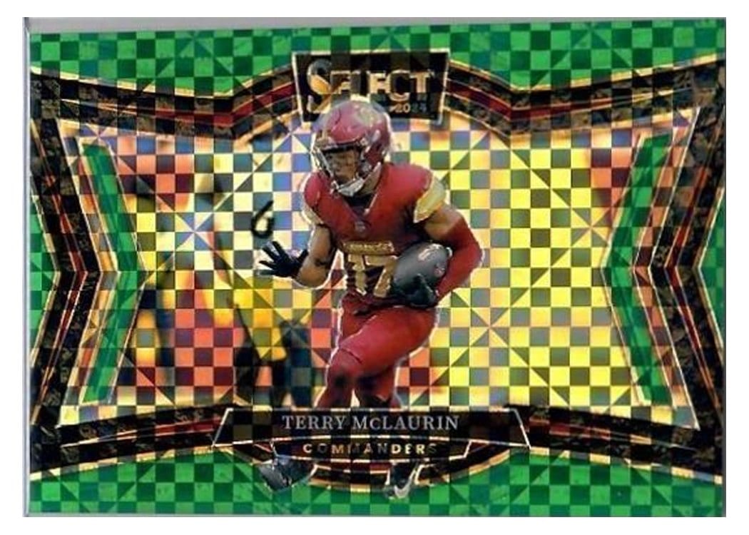 2024 Panini Select Base Set Terry McLaurin Green Prizm #495 card
