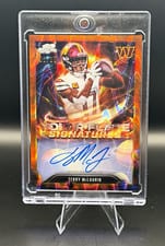 2025 Topps Cosmic Chrome Solar Flares Signatures Terry McLaurin #SFS-TML card