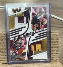 2025 Panini Absolute Team Tandem Materials Terry McLaurin / Jayden Daniels #TTM-WAS card
