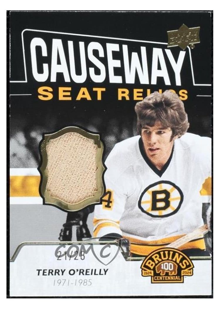 2023-24 Upper Deck Boston Bruins Centennial Causeway Classics Seat Relics Terry O'Reilly #CC-TO card