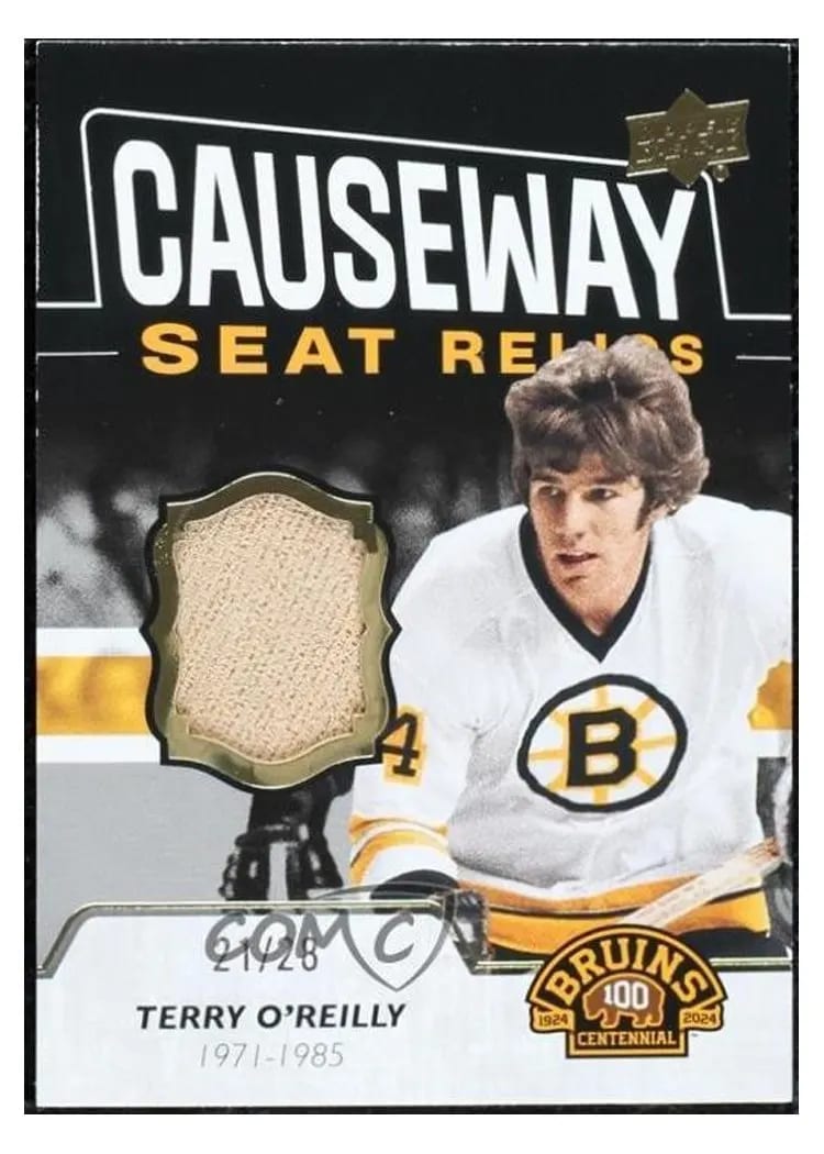 2023-24 Upper Deck Boston Bruins Centennial Causeway Classics Seat Relics Terry O'Reilly #CC-TO card