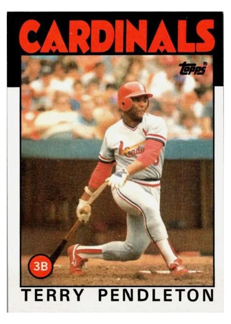 1986 Topps Terry Pendleton #528 card