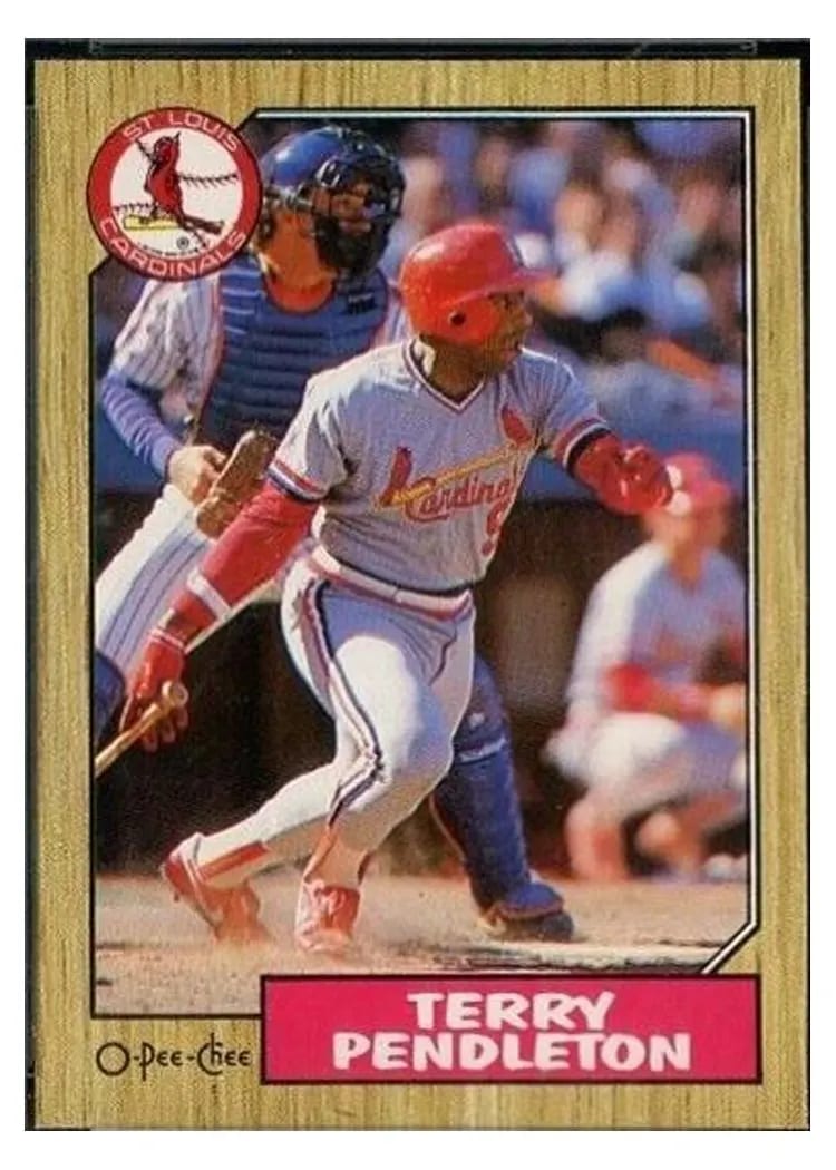 1987 O Pee Chee Terry Pendleton #8 card