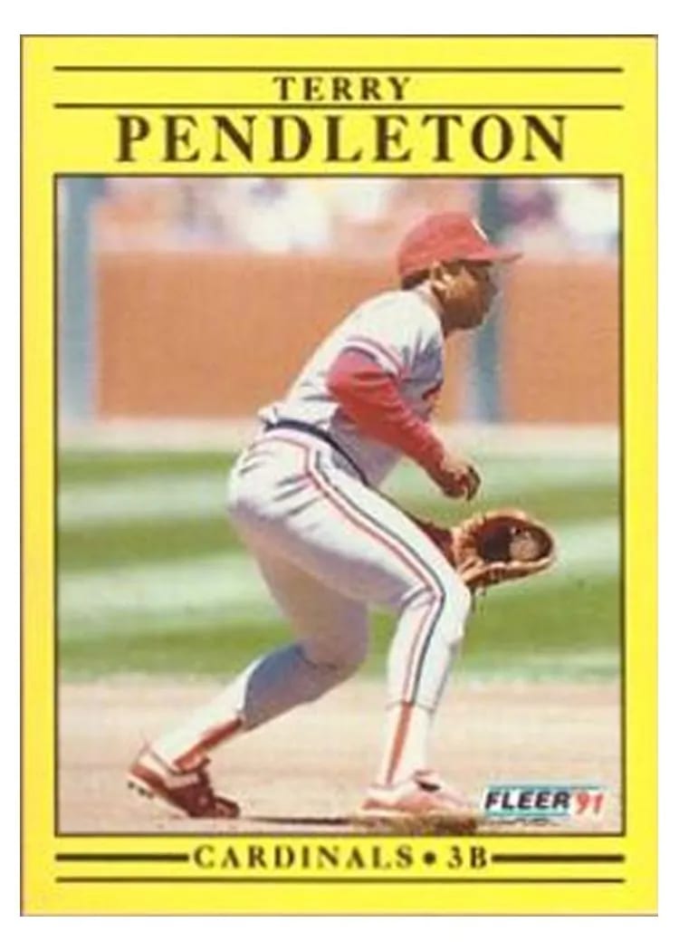 1991 Fleer Terry Pendleton #642 card