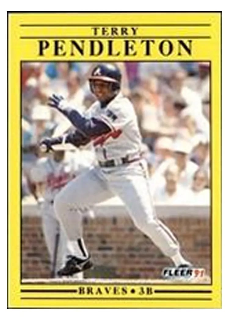 1991 Fleer Update Terry Pendleton #U-76 card
