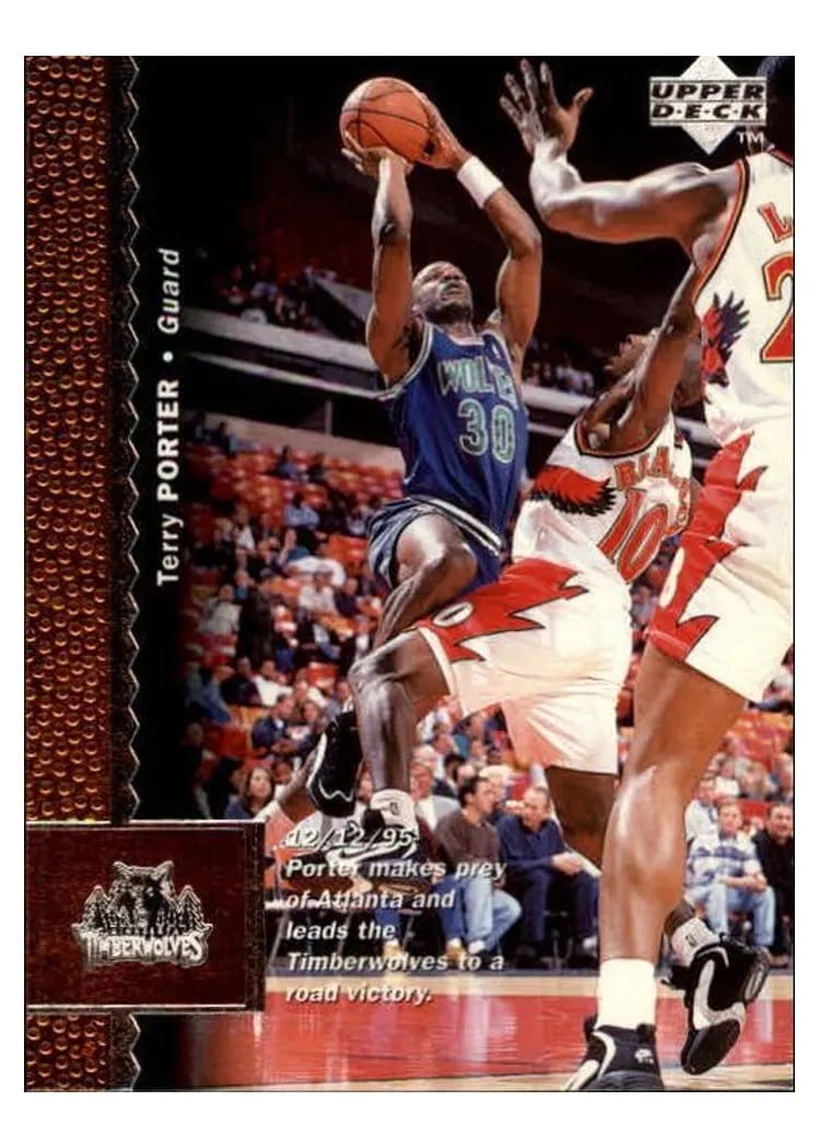 1996 Upper Deck Terry Porter #75 card