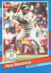 1991 Donruss Base Set Terry Steinbach #329 card