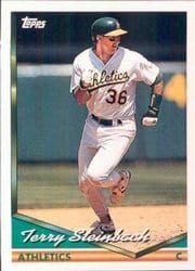1994 Topps Base Set Terry Steinbach #610 card