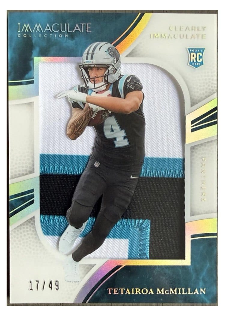 2025 Panini Immaculate Clearly Immaculate Rookie Jerseys Tetairoa McMillan #34