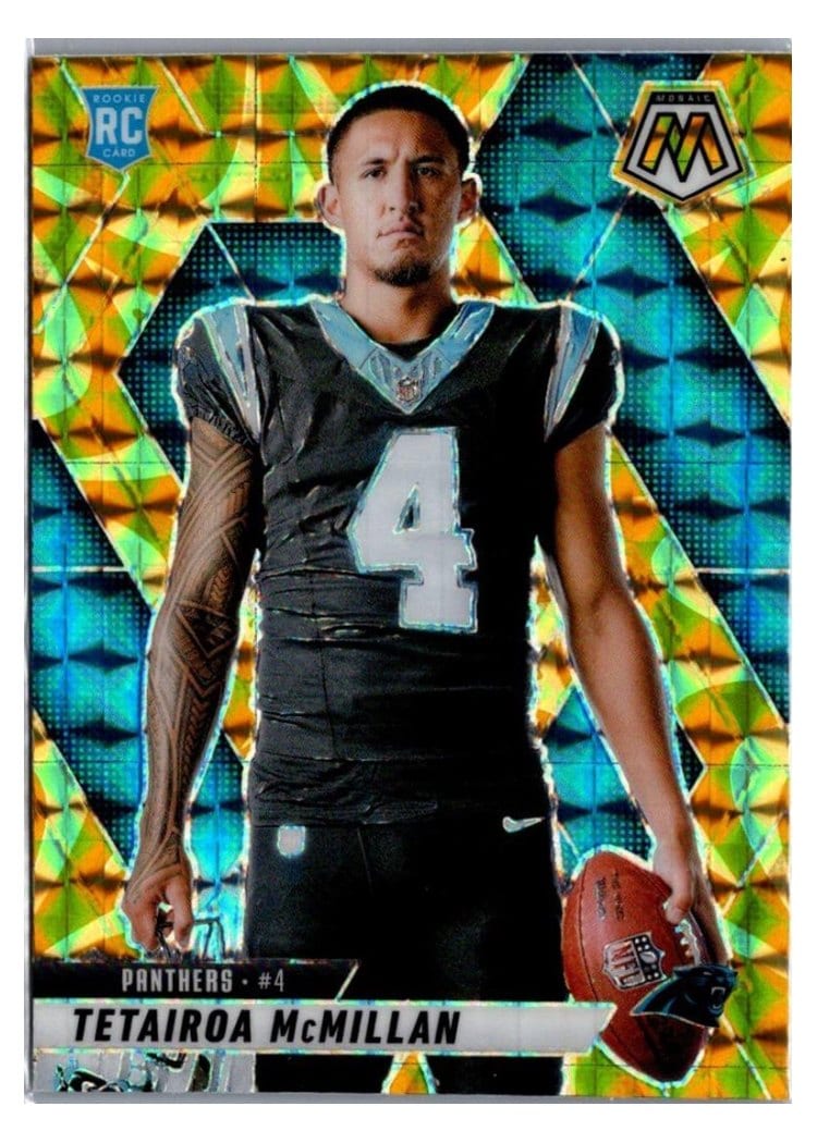 2025 Panini Mosaic Base Set Tetairoa McMillan Gold Sparkle #274 card