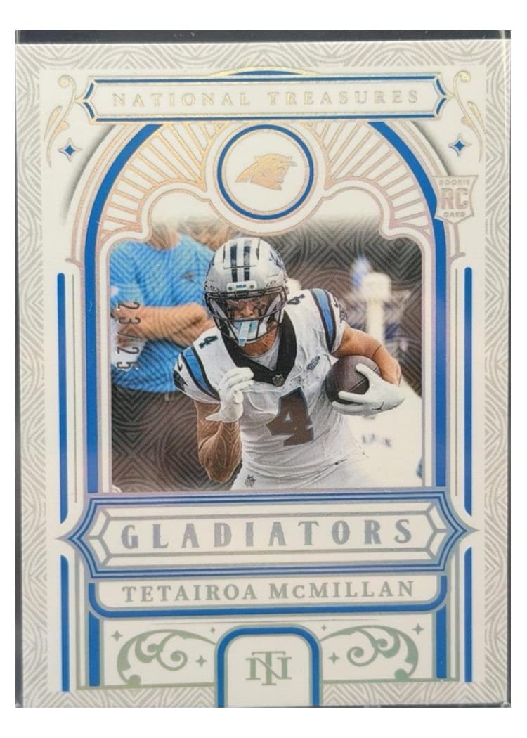2025 Panini National Treasures Gladiators Tetairoa McMillan #11 card