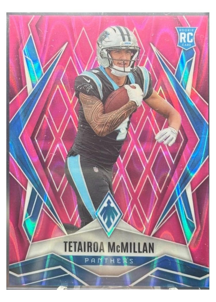 2025 Panini Phoenix Tetairoa McMillan Pink Seismic #155 card