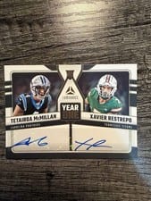 2025 Panini Luminance Year One Dual Signatures Tetairoa McMillan/Xavier Restrepo #8 card