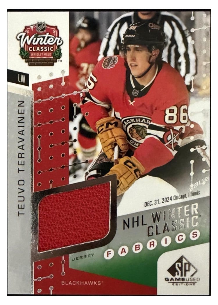 2025-26 SP Game Used 2025 Winter Classic Fabrics Teuvo Teravainen #WCF-3