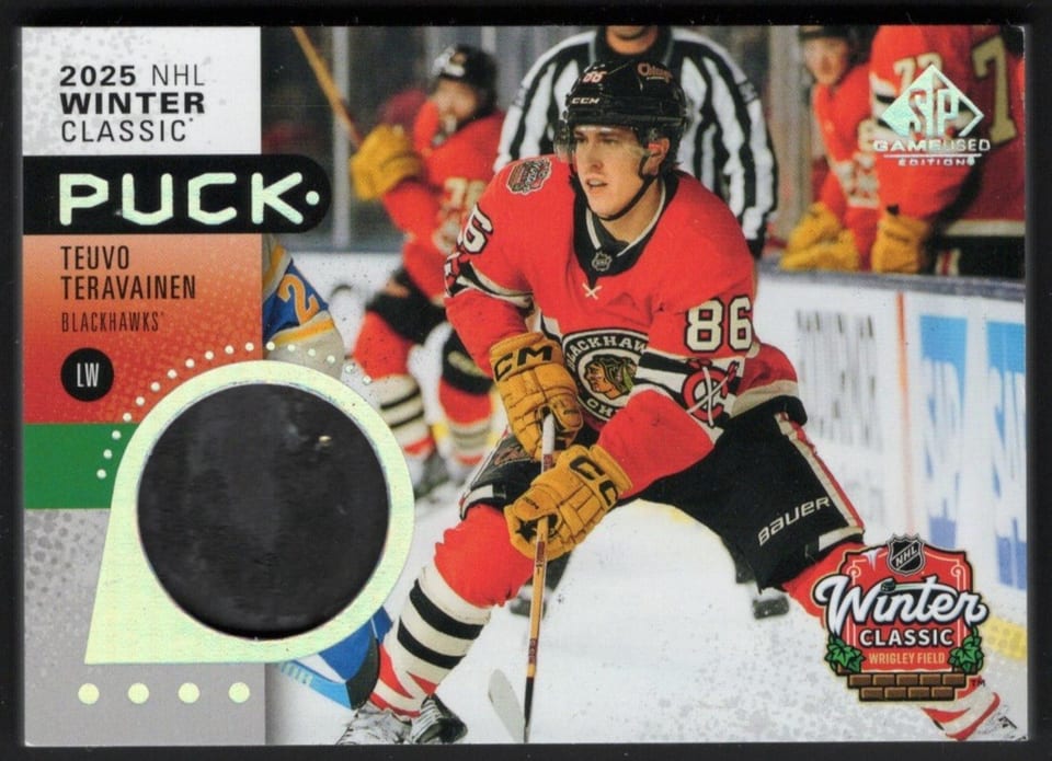 2025-26 SP Game Used 2025 Winter Classic Puck Relics Teuvo Teravainen #WCP-TT card