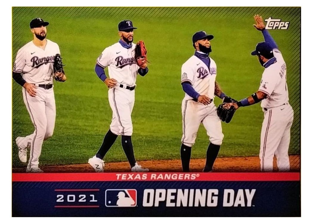 2021 Topps Opening Day Opening Day Texas Rangers #OD-8 card
