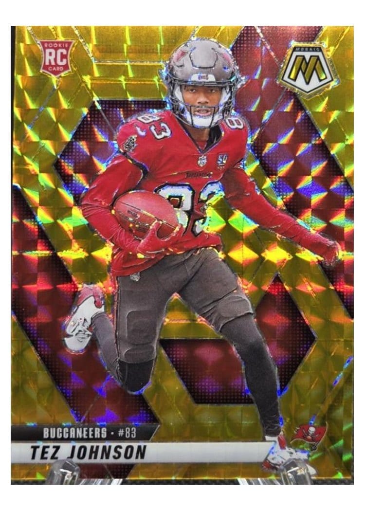 2025 Panini Mosaic Base Set Tez Johnson Gold #316 card