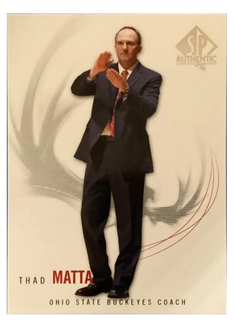 2010 SP Authentic Thad Matta #92 card
