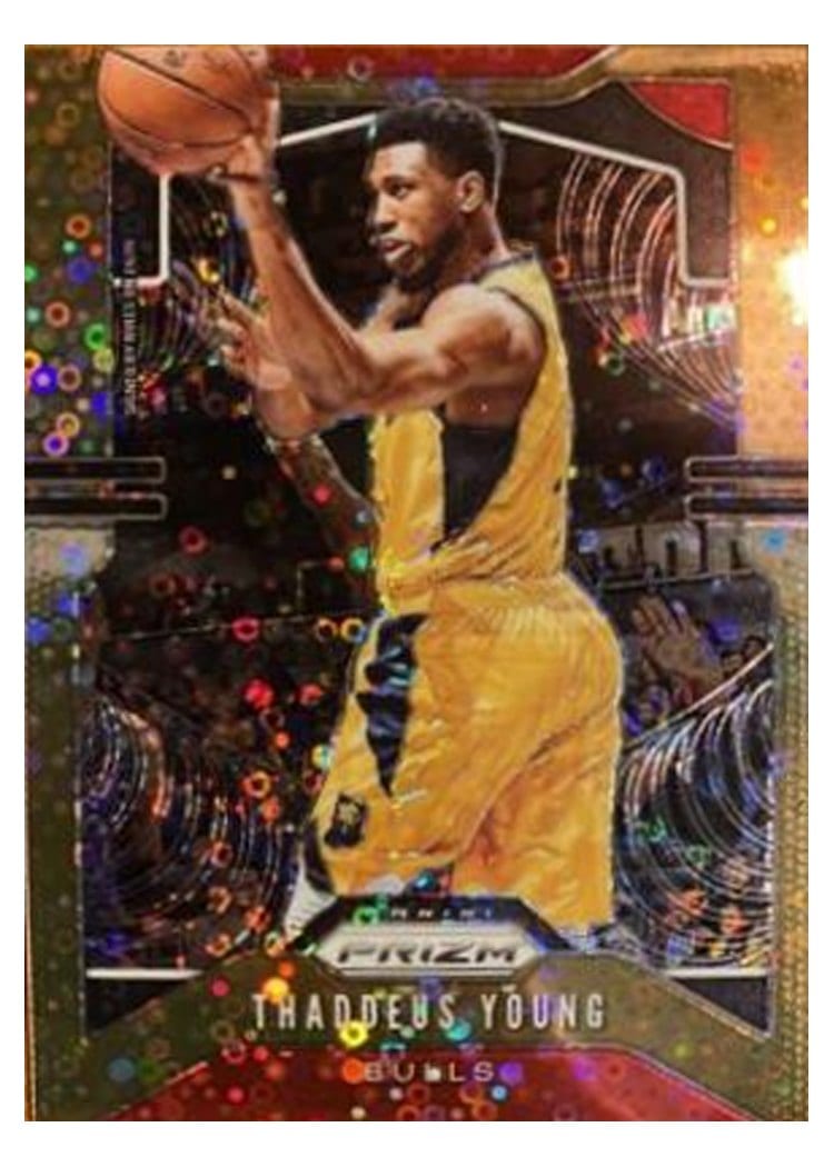 2019-20 Panini Prizm Base Set Thaddeus Young Fast Break Prizm Bronze #217 card