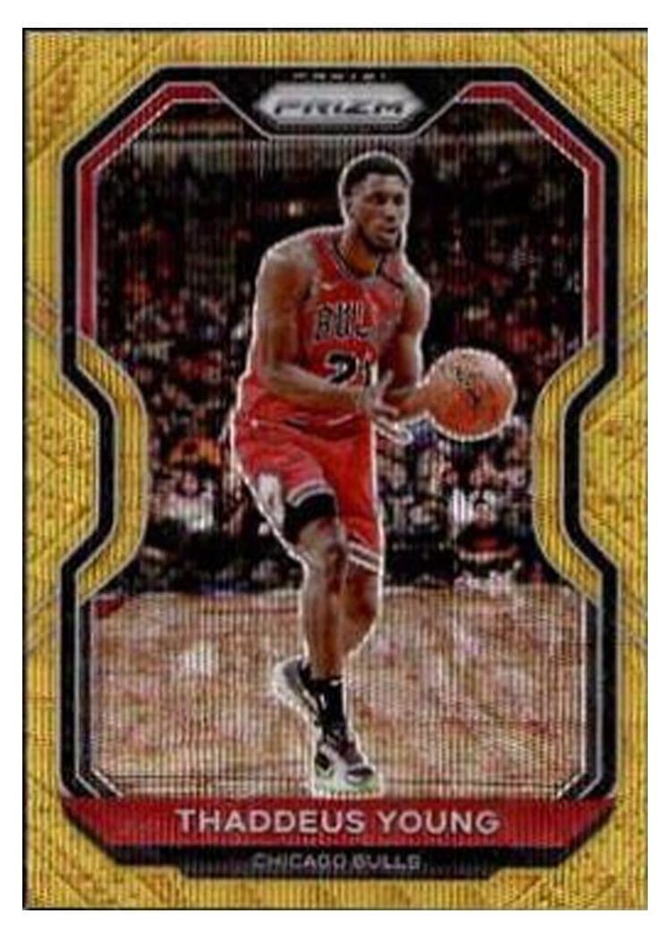 2020-21 Panini Prizm Base Set Thaddeus Young Gold Wave Prizm #165 card