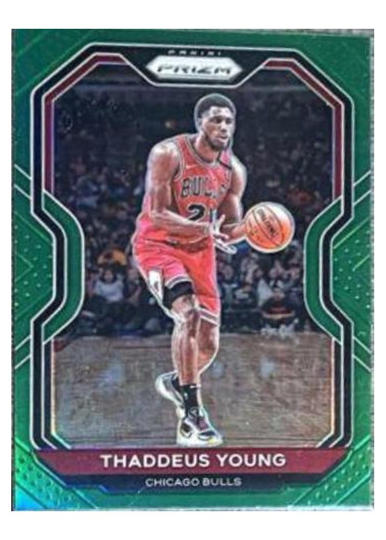 2020-21 Panini Prizm Base Set Thaddeus Young Green Prizm #165 card
