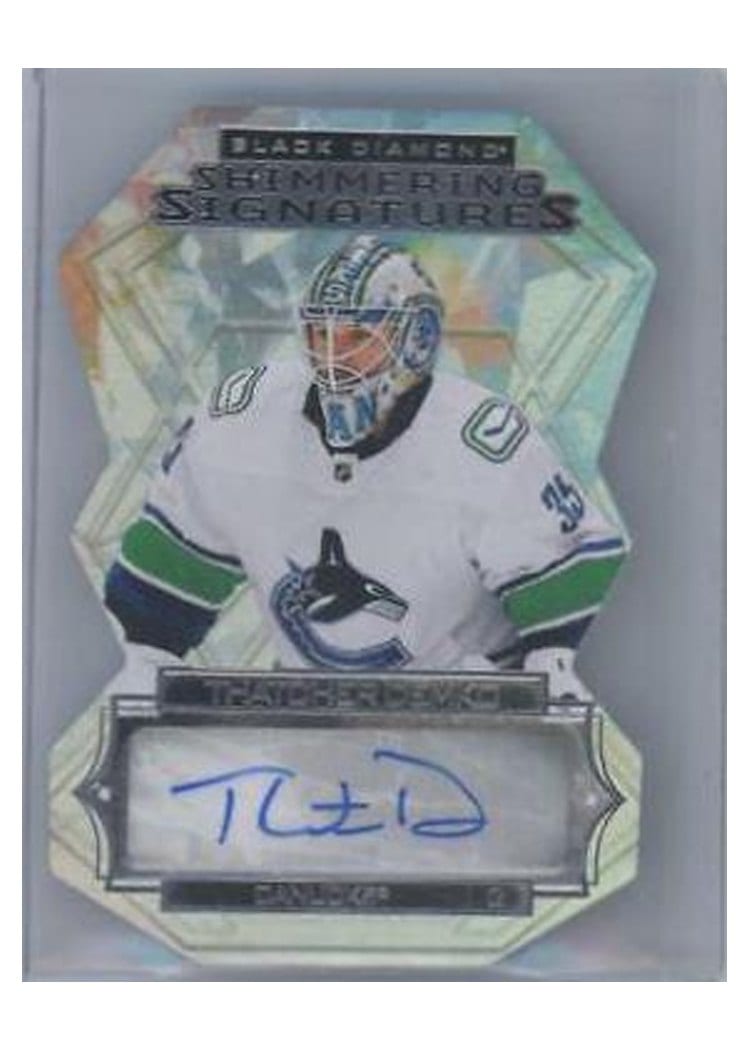 2022-23 Upper Deck Black Diamond Shimmering Signatures Thatcher Demko #SS-TD card