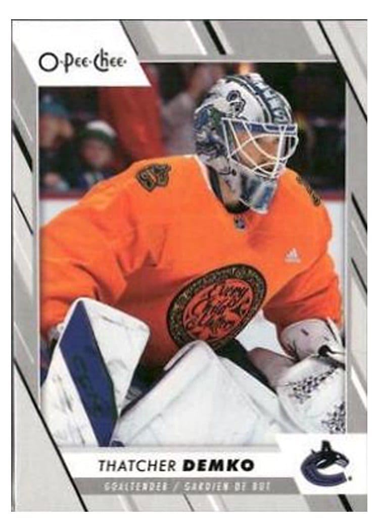 2023 O-Pee-Chee Pregame Warm-Up Jersey Photo Thatcher Demko #161 card