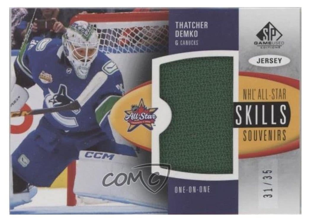 2024-25 SP Game Used 2024 All-Star Skills Souvenirs Jersey Relics Thatcher Demko #SV-TD card