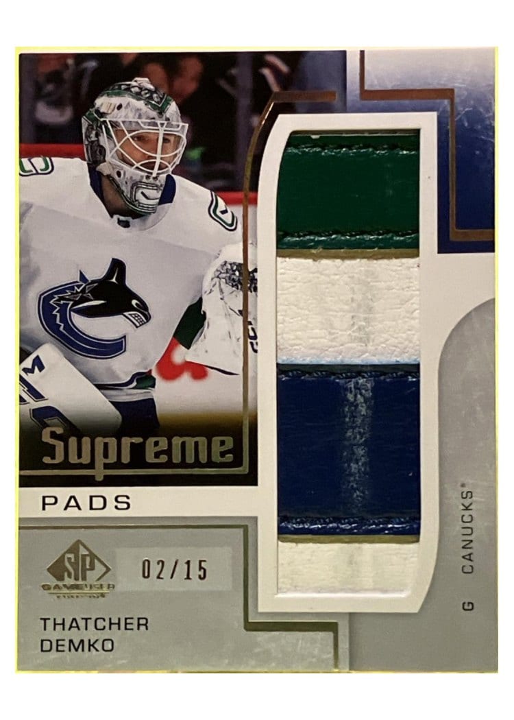 2024-25 SP Game Used Supreme Relics Thatcher Demko #SP-TD card