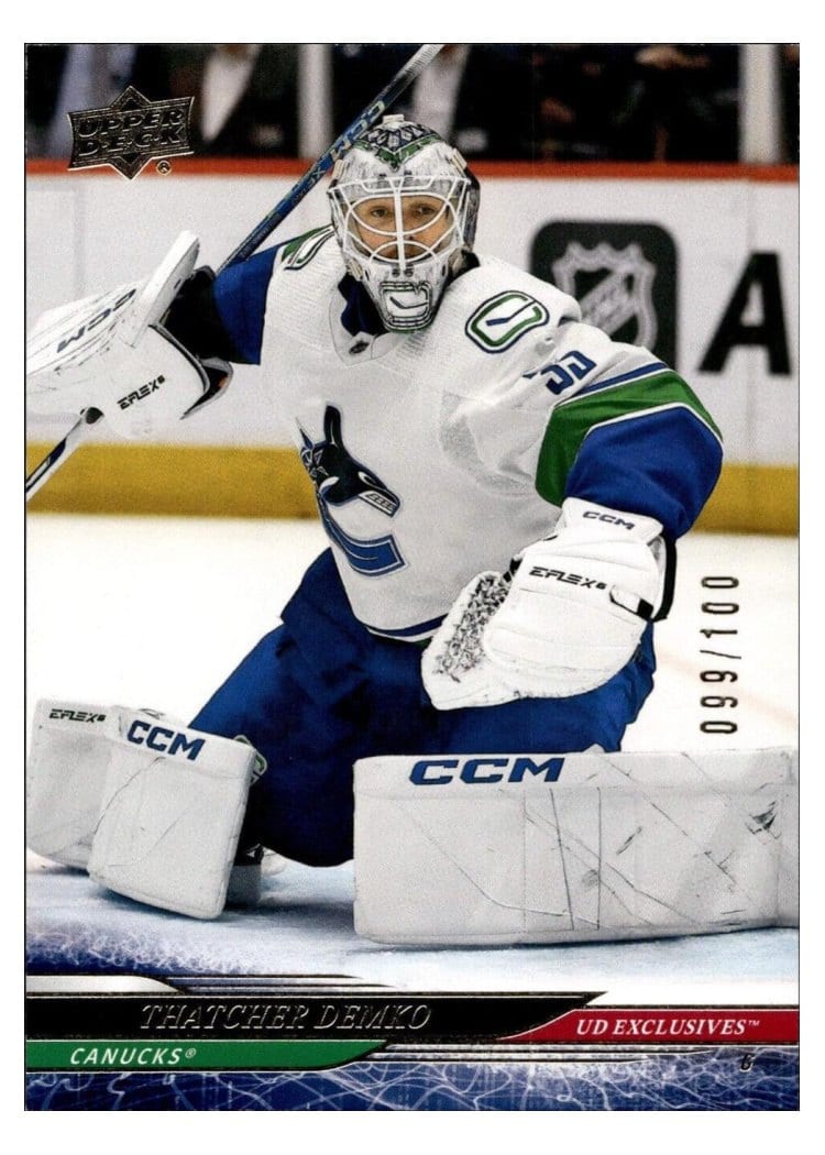 2024-25 Upper Deck Base Set Thatcher Demko #177 card