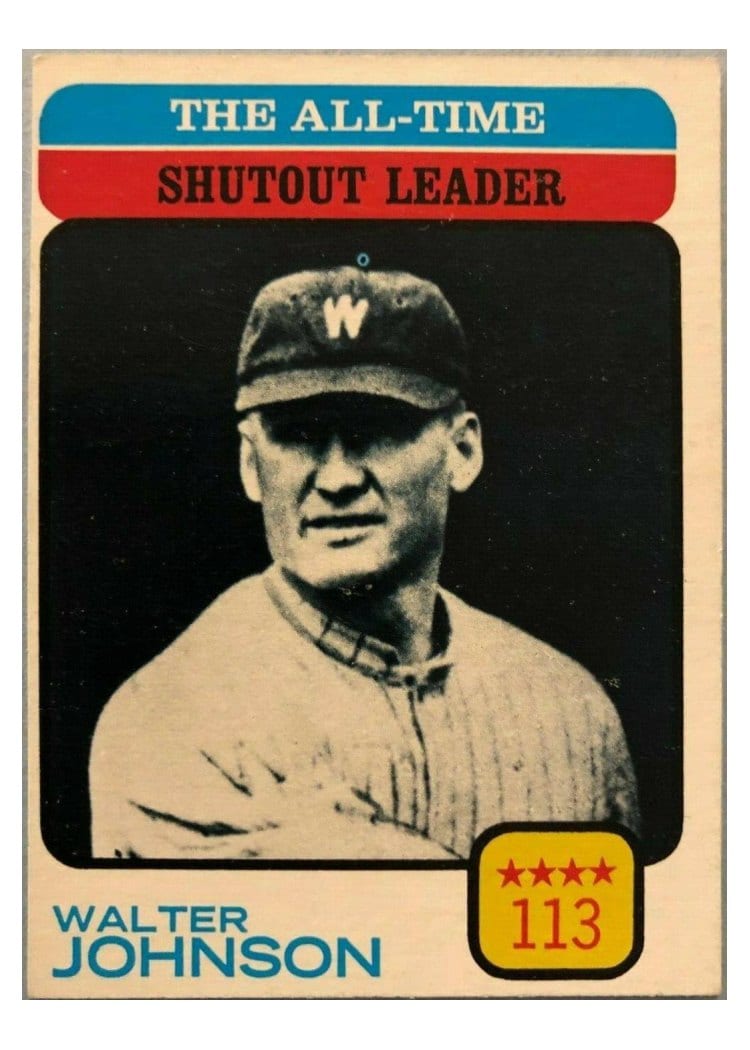 1973 Topps The All-Time Shutout Leader #476 card