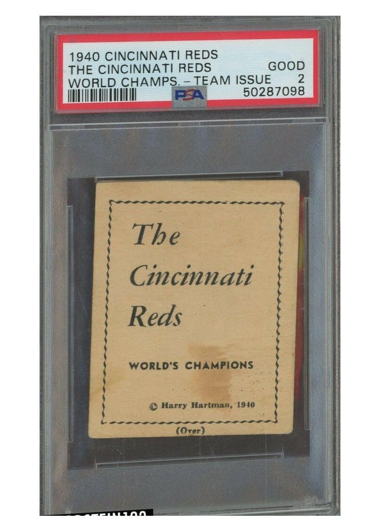 1940 Cincinnati Reds Team Issue The Cincinnati Reds card
