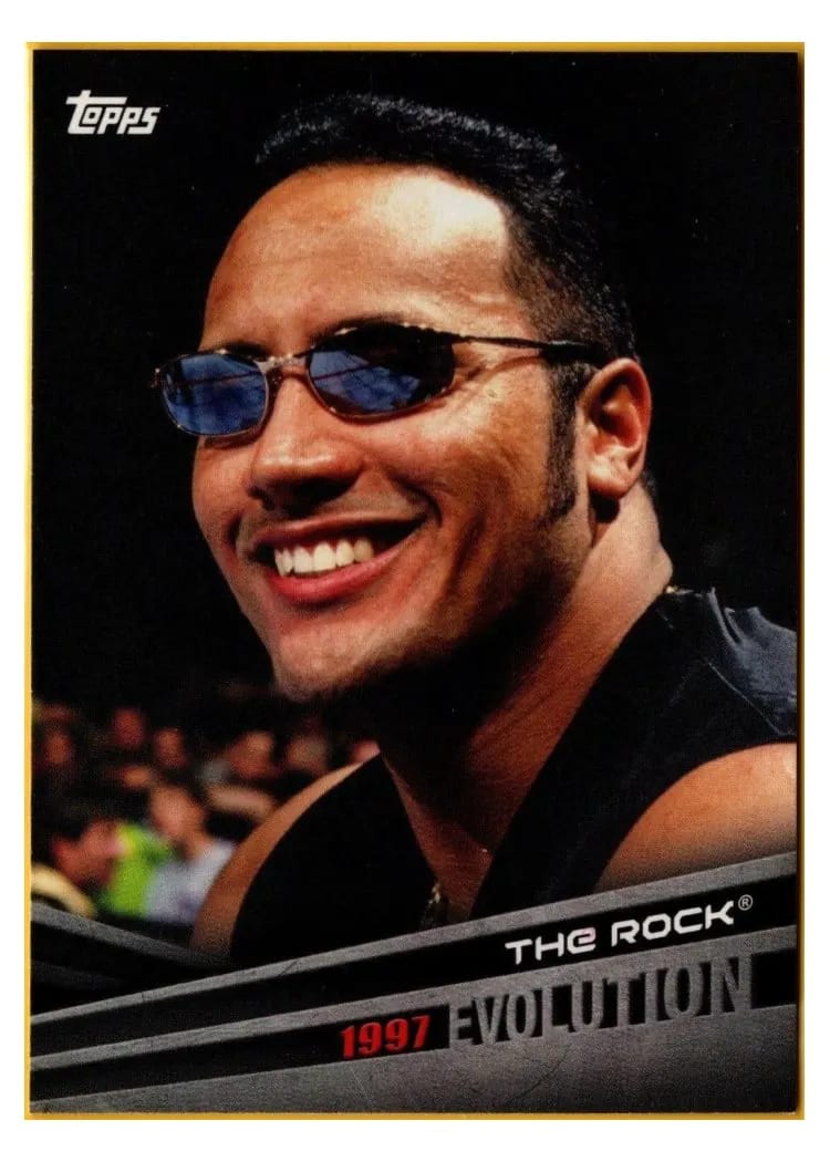 2018 Topps WWE Evolution The Rock #E-15 card