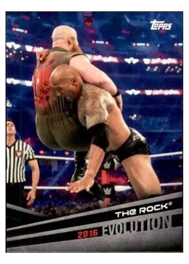 2018 Topps WWE Evolution The Rock #E-16 card