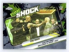 2026 Topps Chrome WWE Viral Shock The Rock #VIR-4 card