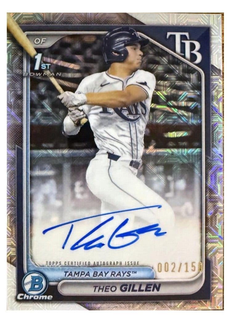 2024 Bowman Draft Chrome Prospect Autographs Theo Gillen #CPA-TG card