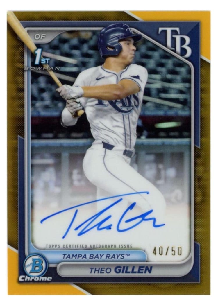 2024 Bowman Draft Chrome Prospect Autographs Theo Gillen #CPA-TG card
