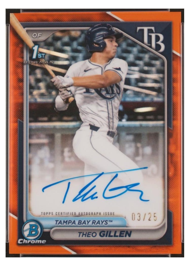 2024 Bowman Draft Chrome Prospect Autographs Theo Gillen #CPA-TG card