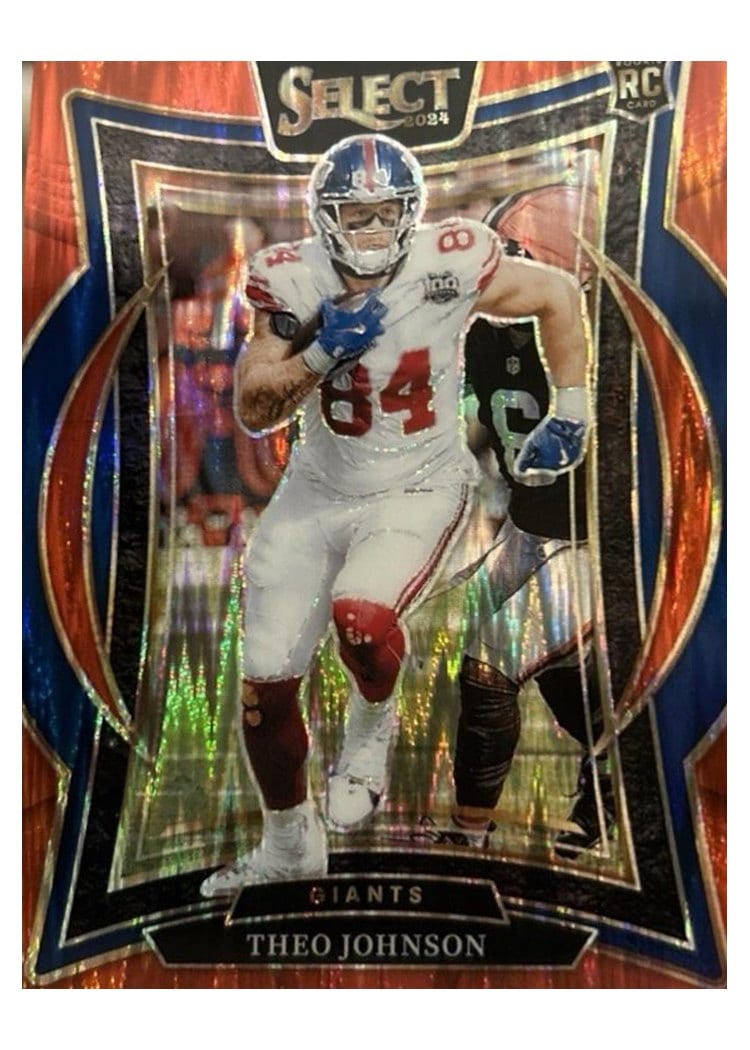 2024 Panini Select Base Set Theo Johnson Red Prizm Shock #96 card