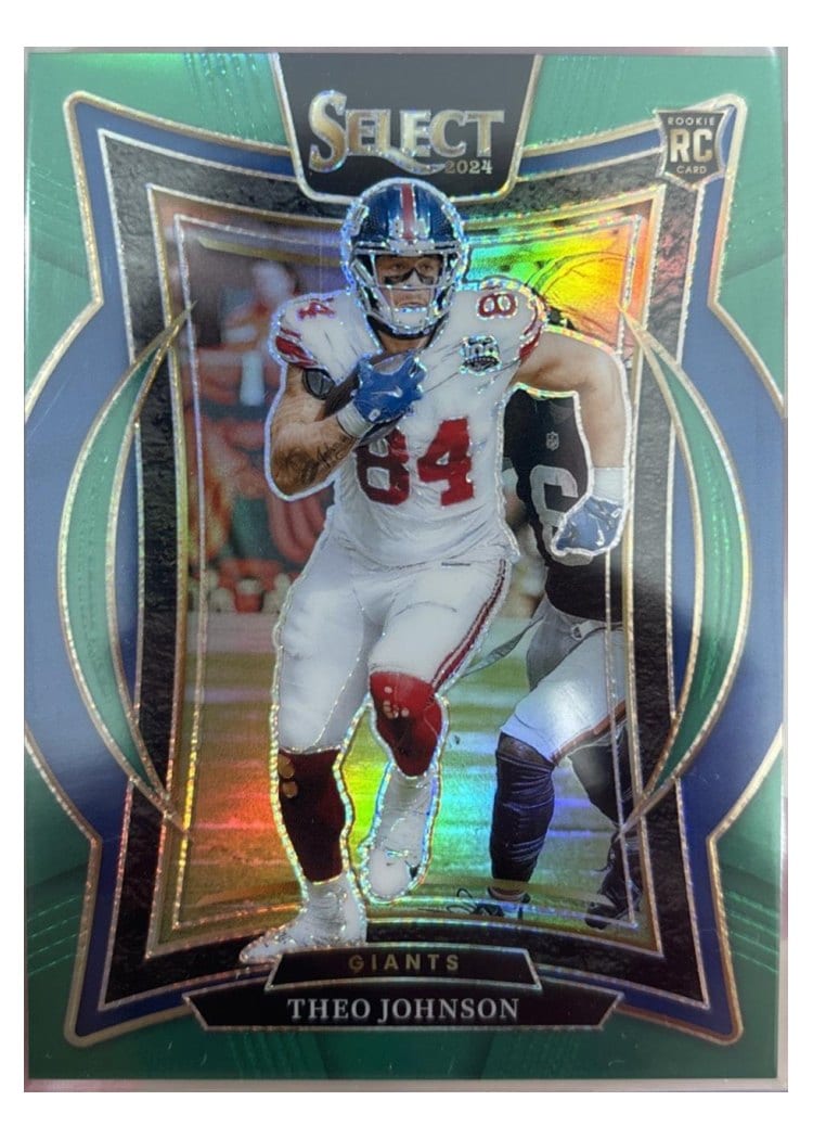 2024 Panini Select Base Set Theo Johnson Green Prizm #96 card